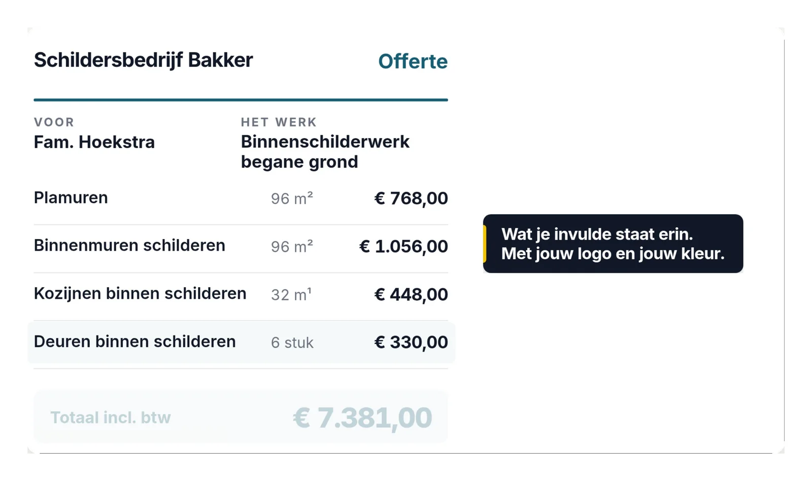 Nog een scherm uit Bouwo