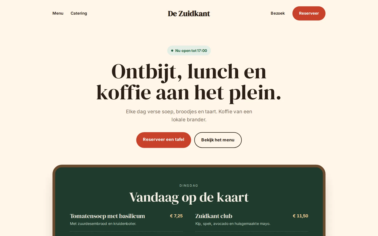 Schermafbeelding van Lunchroom op een laptop