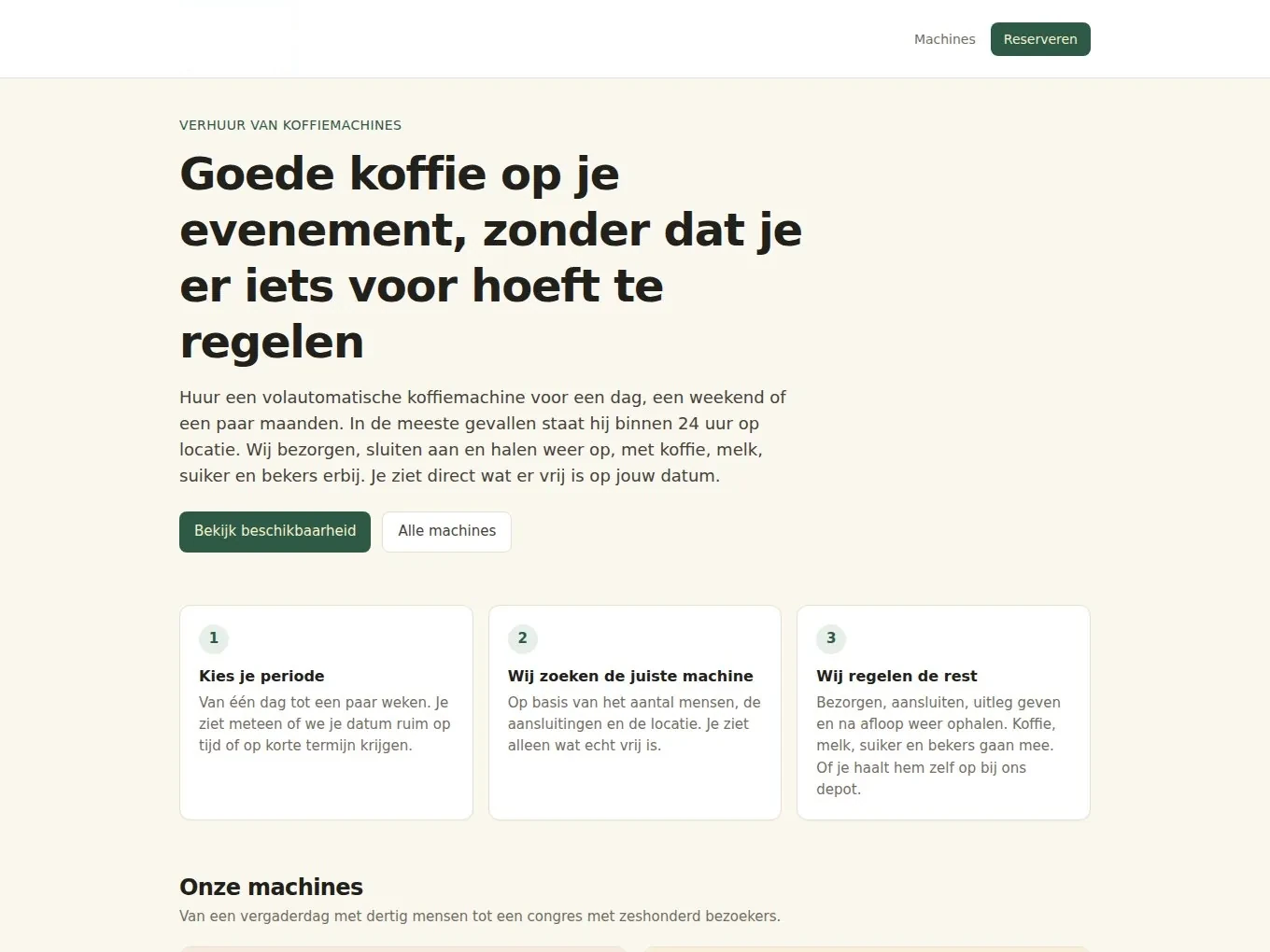 Schermafbeelding van Reserveren & offerte op een laptop
