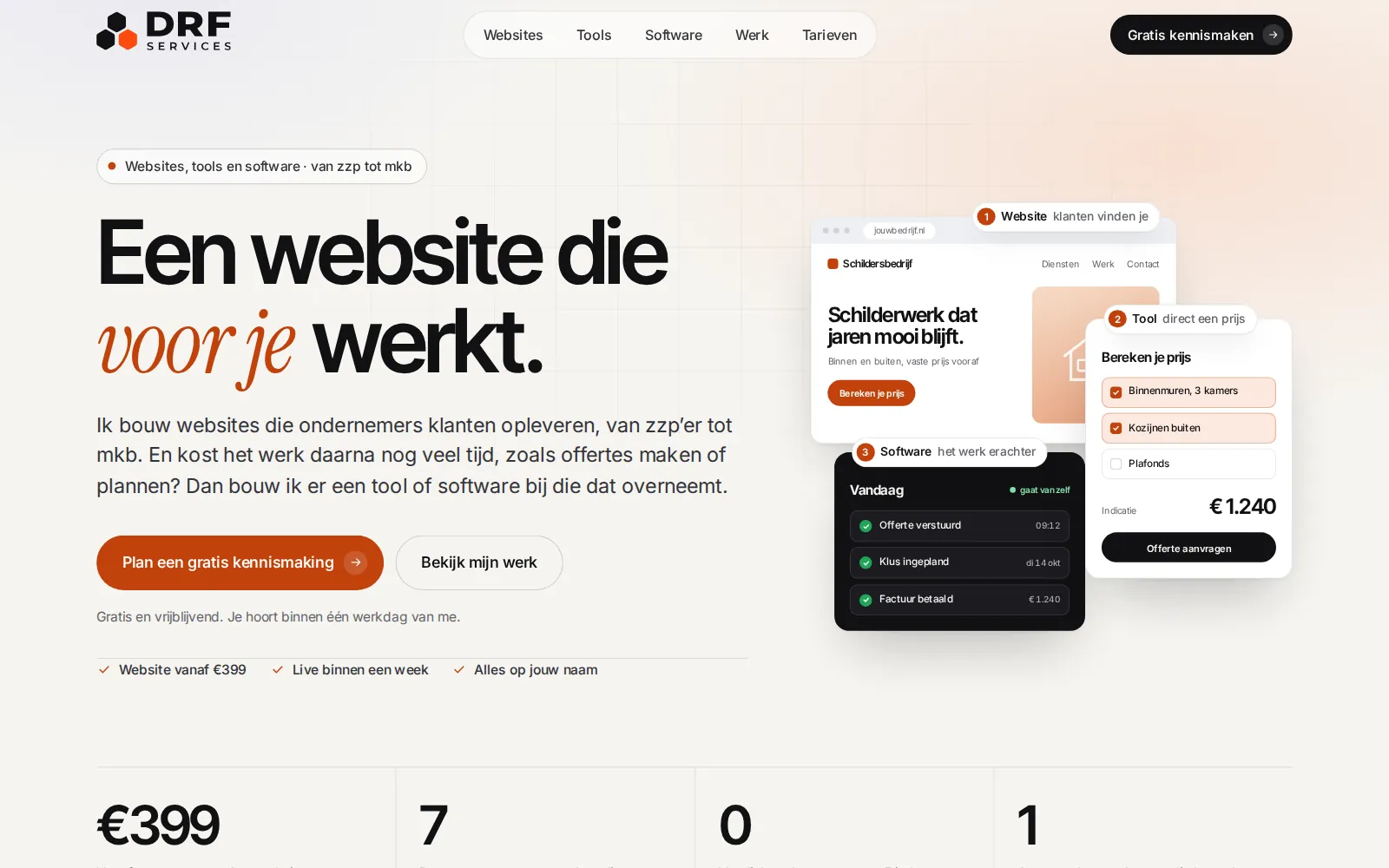 Schermafbeelding van Deze website op een laptop